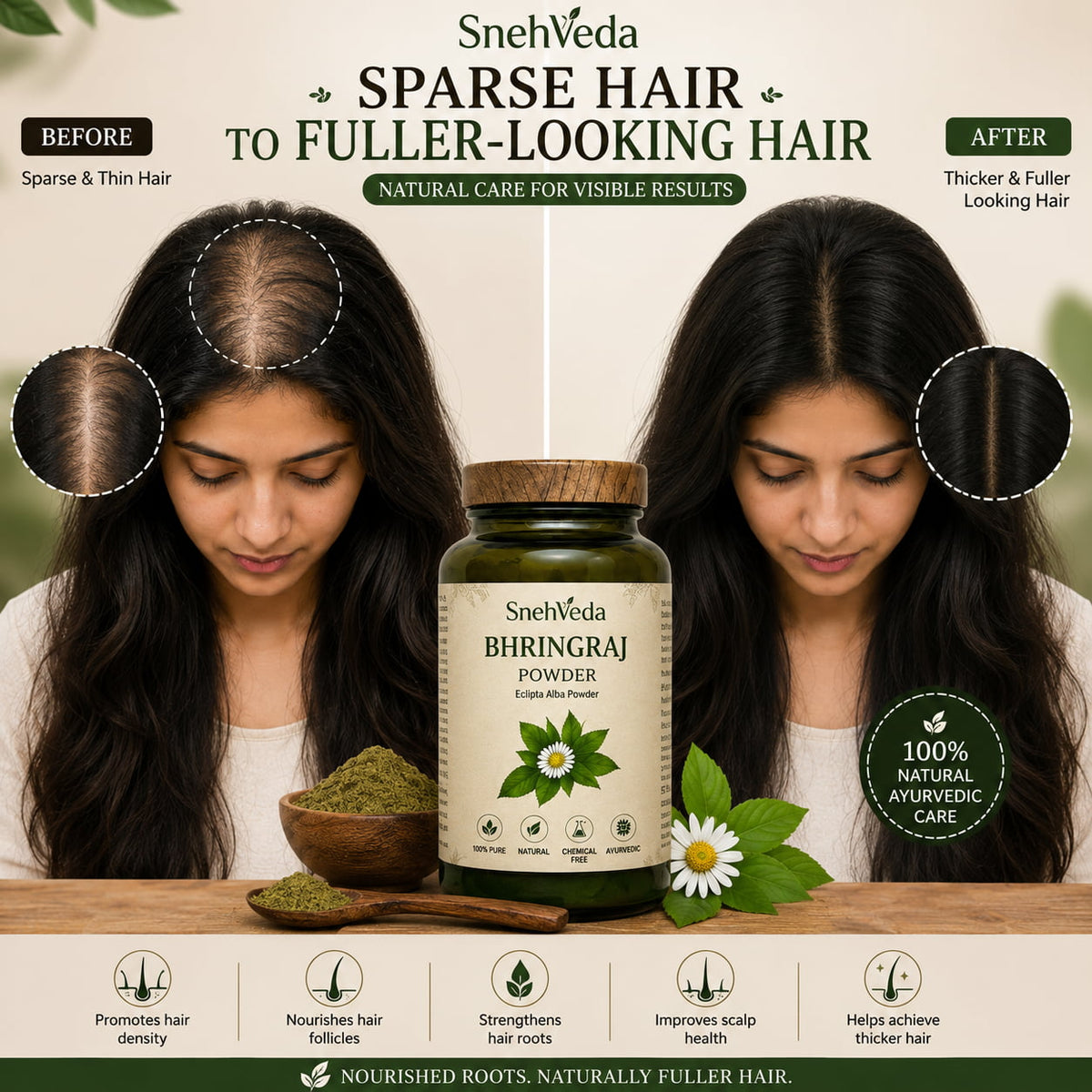 Pure Ayurvedic Power — SnehVeda Bhringraj Hair Care Benefits